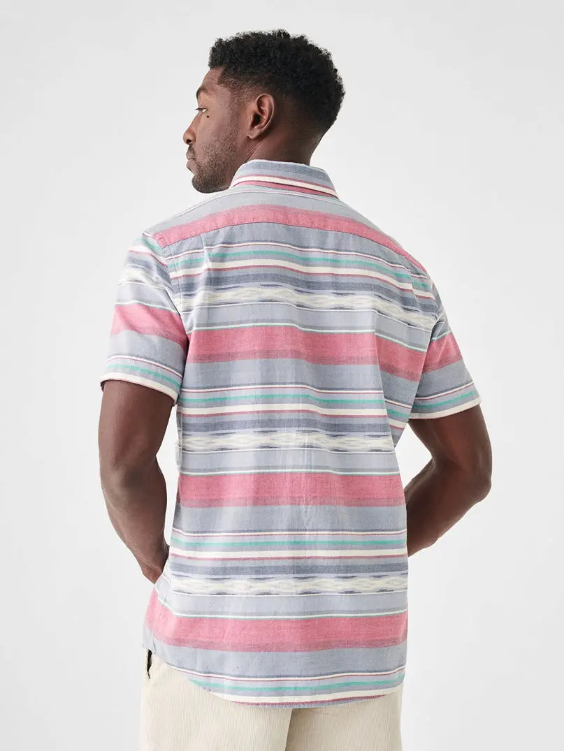 Faherty Short-Sleeve Coast Shirt In Western Wave Ikat 5