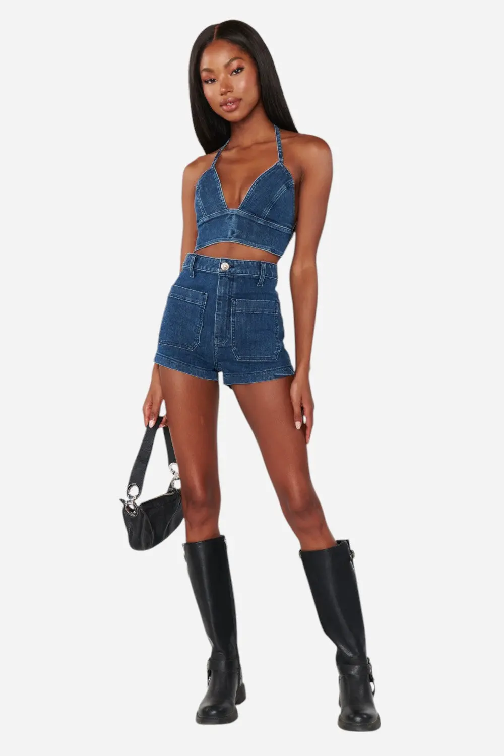 Show Me Your Mumu Palm Springs Hot Shorts In Moonlit Blue 3