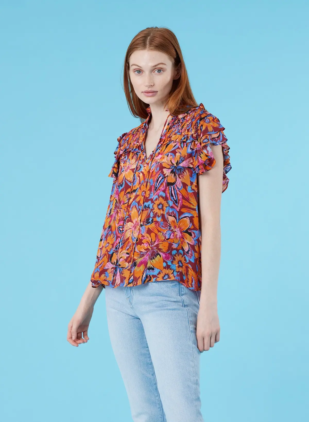 Sienna Blouse In Painted Floral 1