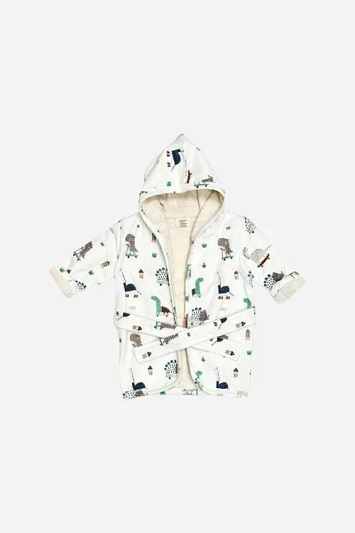 Viverano Skater Dino Hooded Baby Bath Robe 1