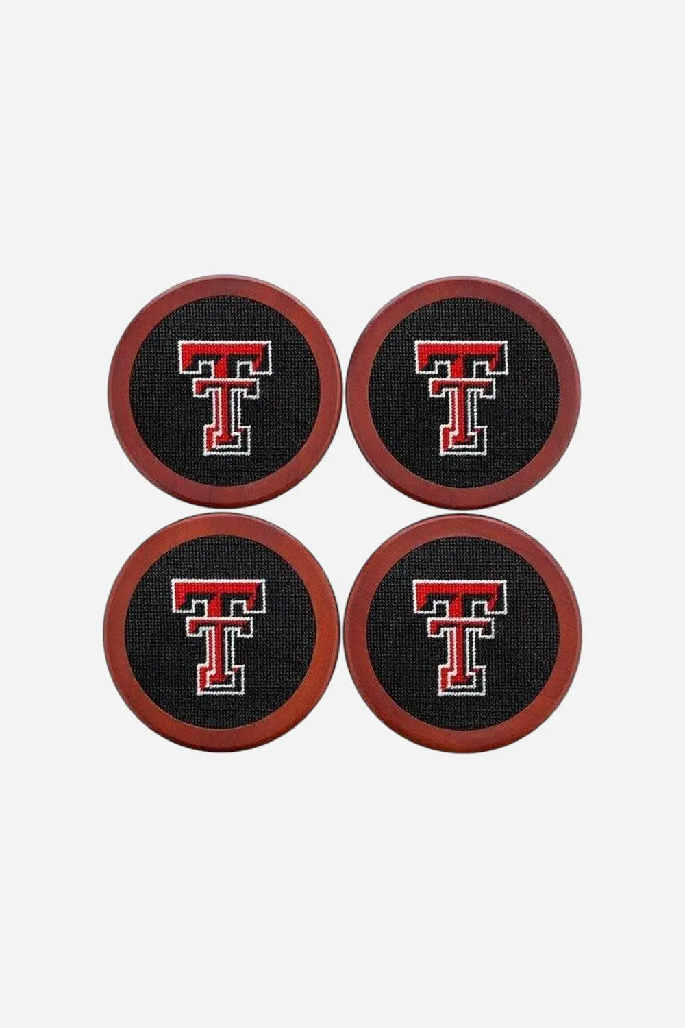 Smathers & Branson Texas Tech Needlepoint Coaster Set 1