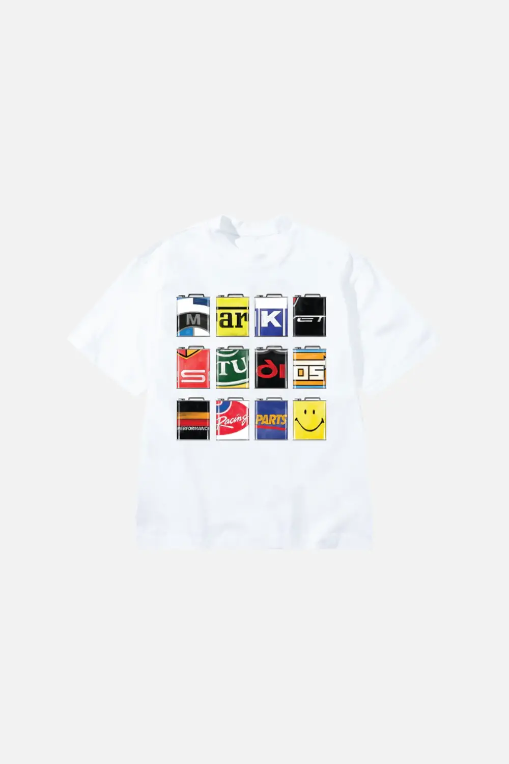 After Market Inc Men's Smiley Oil Can T-Shirt In White 1