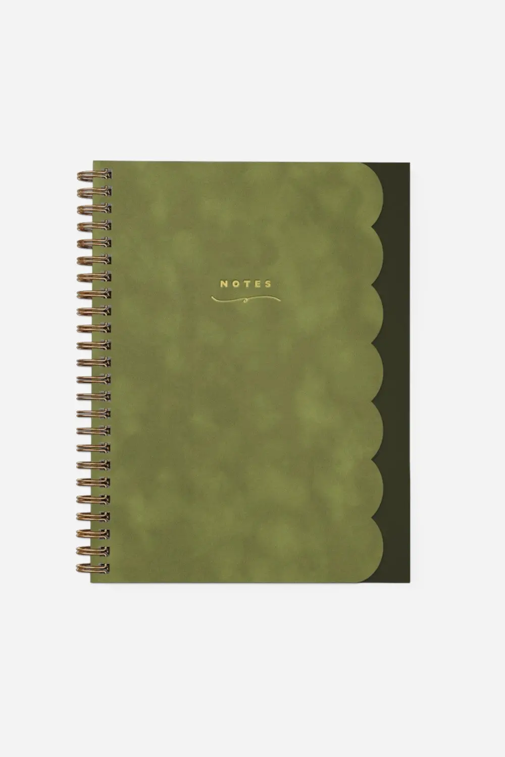 Smitten On Paper Scallop Notebook In Moss 1