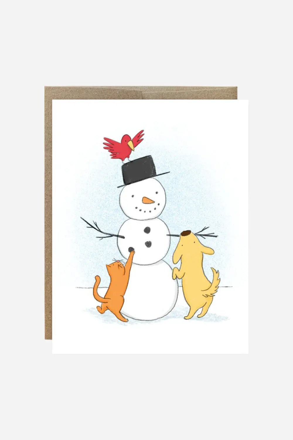 Snow Holiday Greeting Card 1