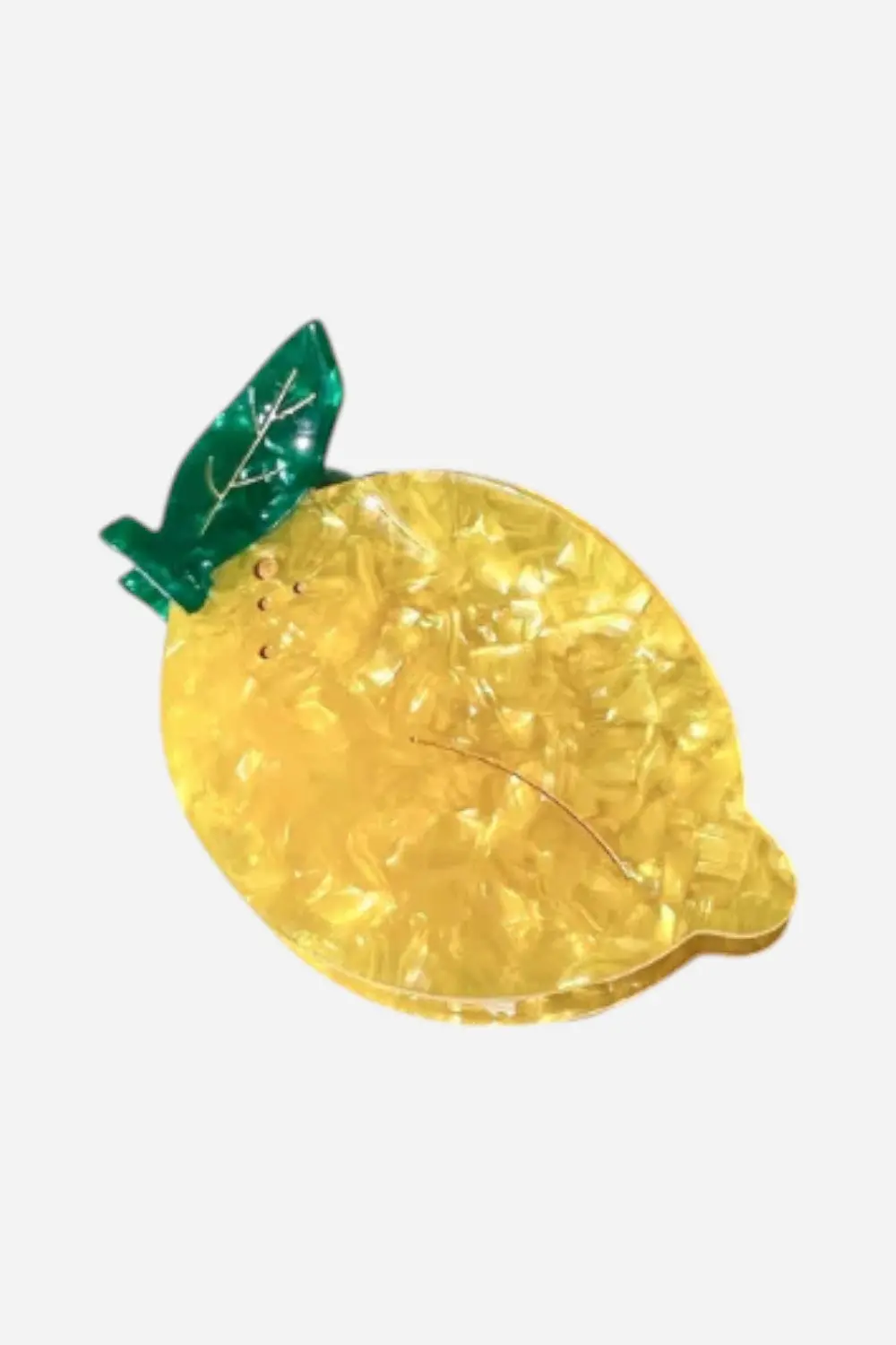 Solar Eclipse Hand-Painted Lemon Fruit Claw Hair Clip | Eco-Friendly 1