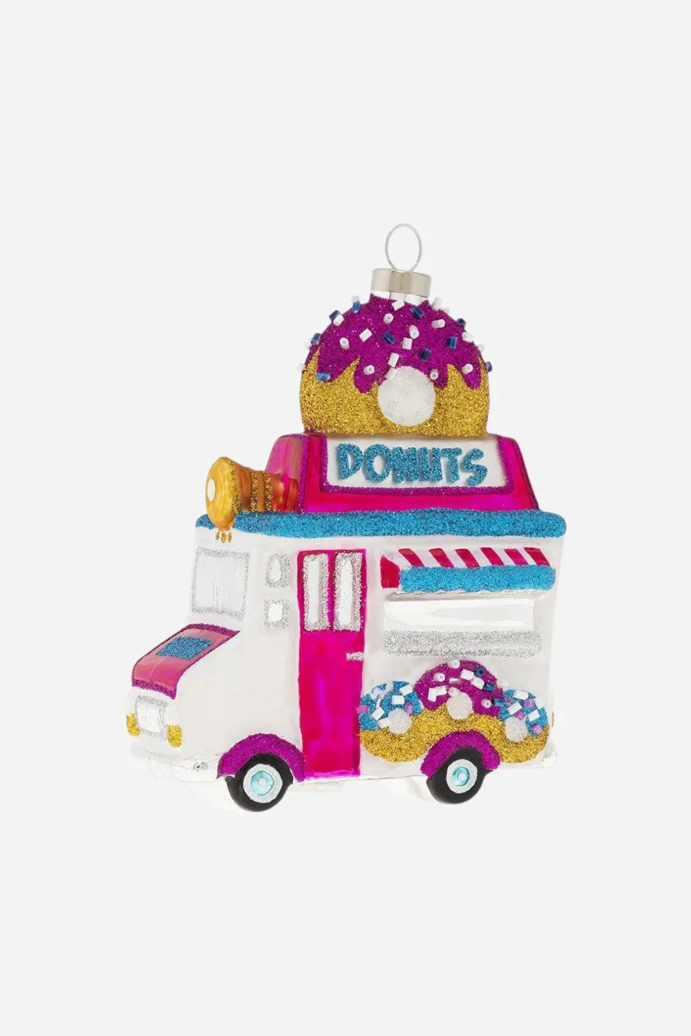 Sparkly Donut Truck Ornament 1