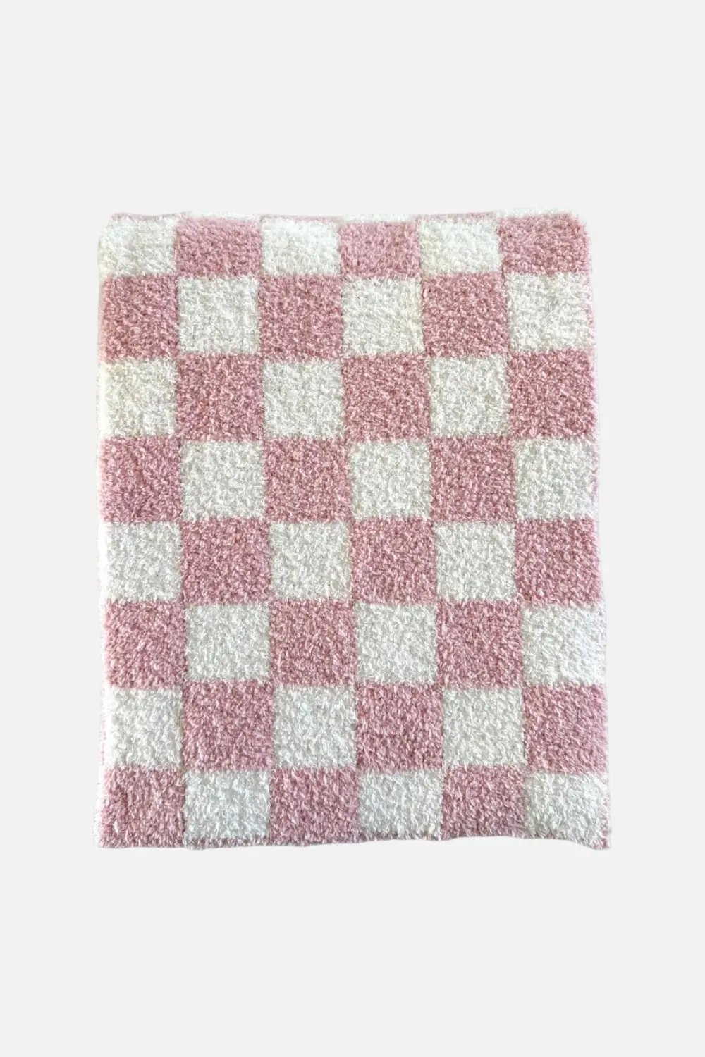 Spearmint Love Phufy Bliss Checkerboard Blanket In Strawberry 1