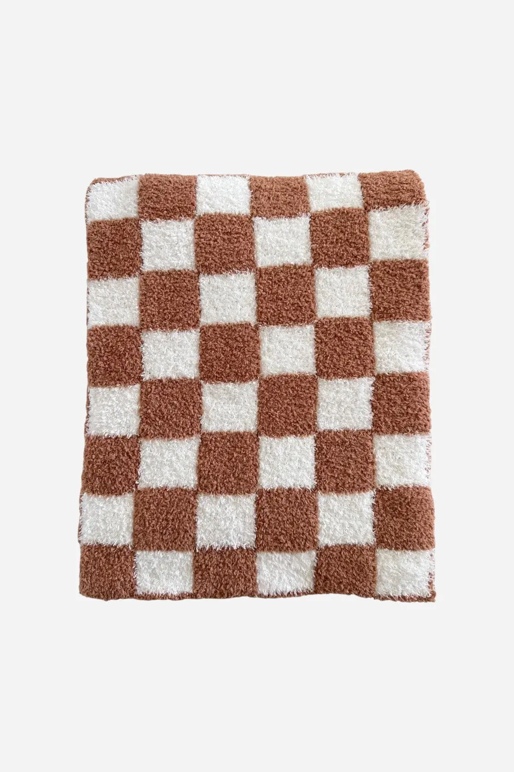 Spearmint Love Phufy® Bliss Checkerboard Blanket, Nutmeg 1