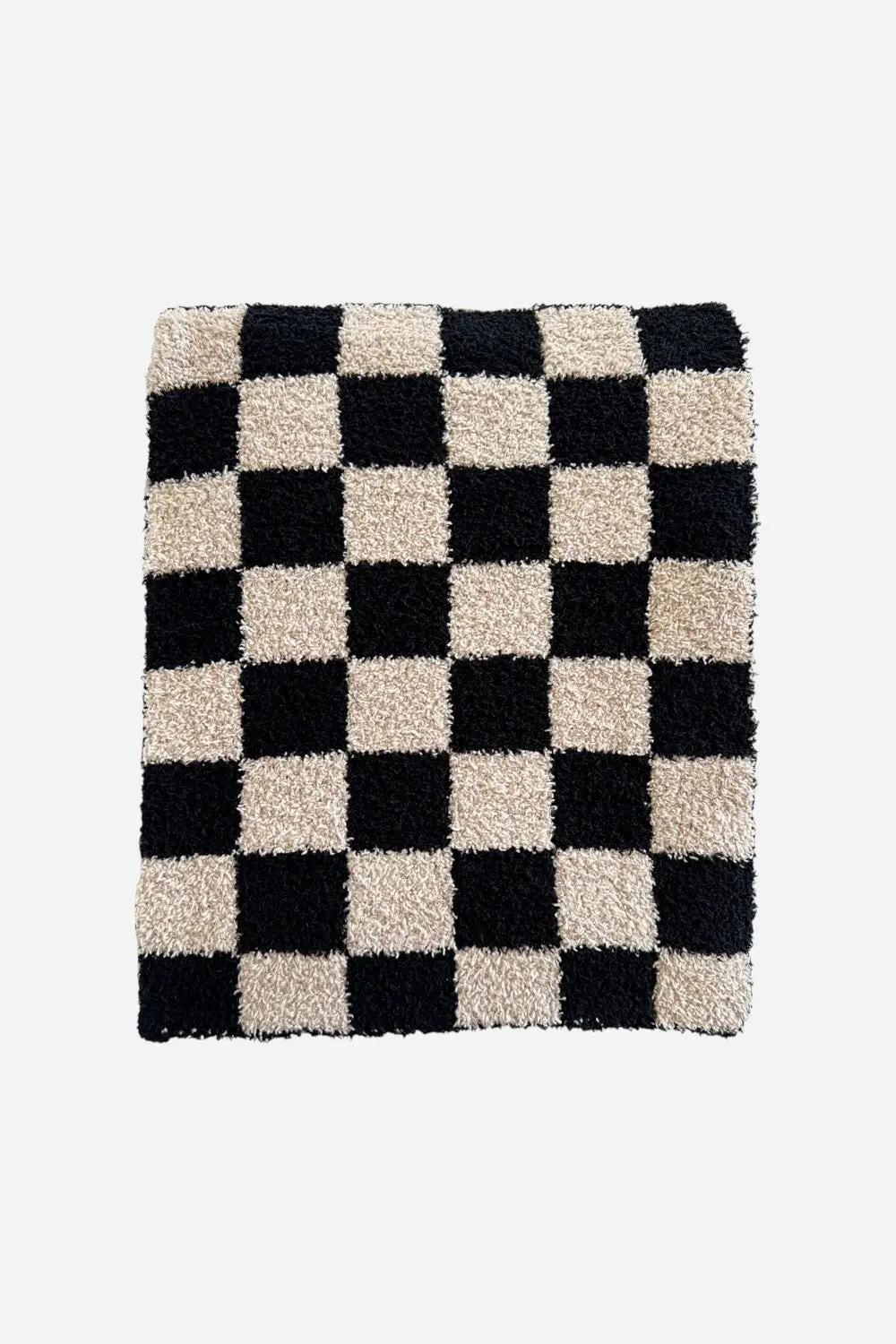 Spearmint Love Phufy® Bliss Checkerboard Blanket, Black/Cocoa 1