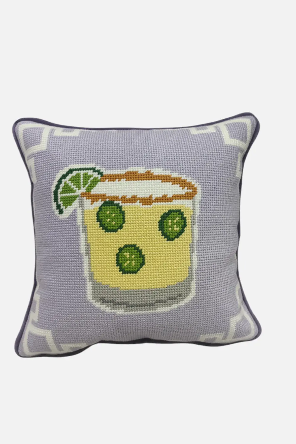 Southern Decorative Spicy Margarita Needlepoint Pillow 1