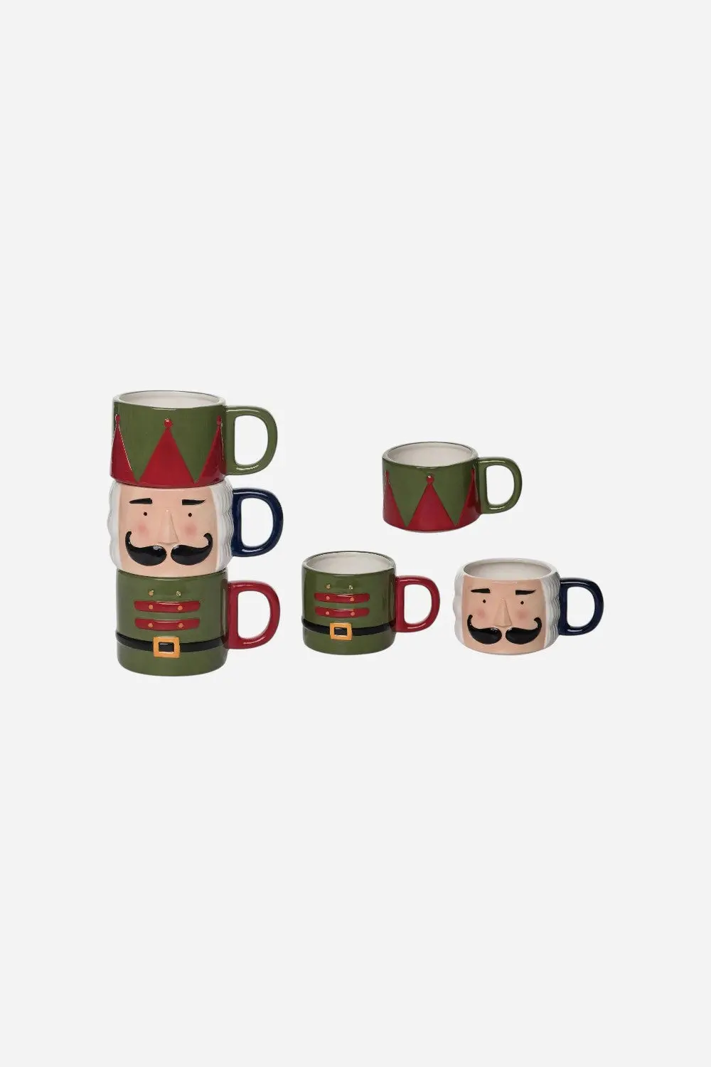 Stacked Nutcracker Mugs, Set Of 3 1