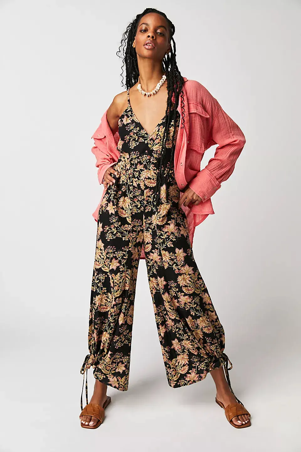 Free People Stand Out Printed One-Piece In Black Combo 1