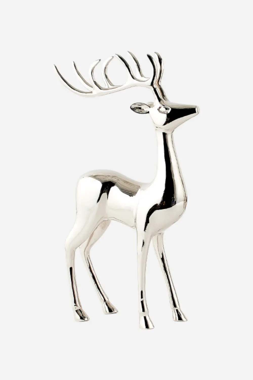 Standing Deer, Silver Aluminum 1