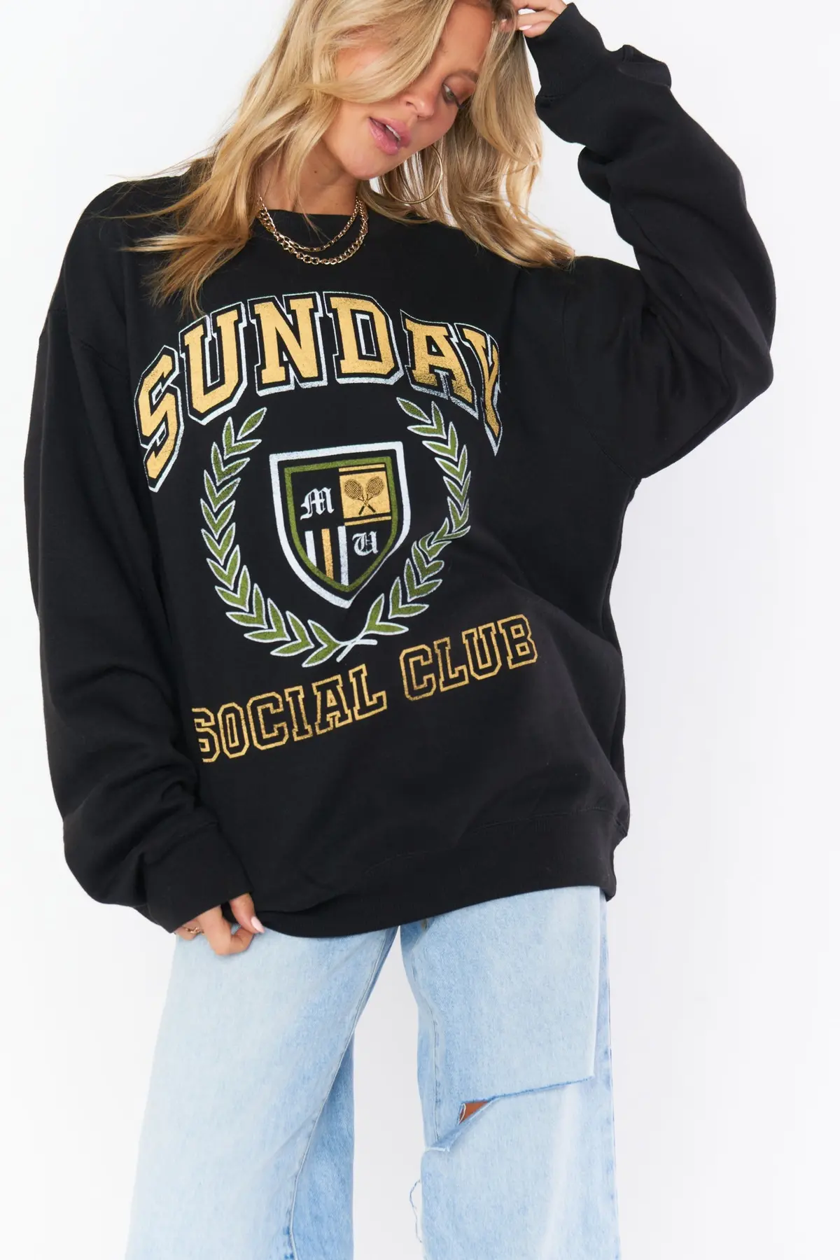 Show Me Your Mumu Stanley Sweatshirt In Sunday Social Graphic 1