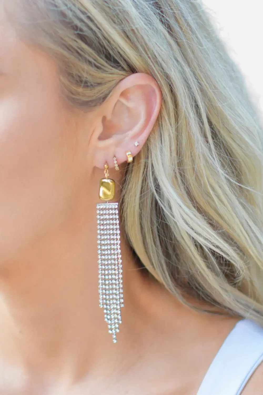 Farrah B Starlet Earrings In Mixed Metals 1