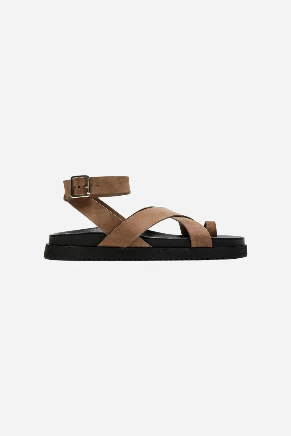 Steve Madden Mira Taupe Nubuck Sandal 1
