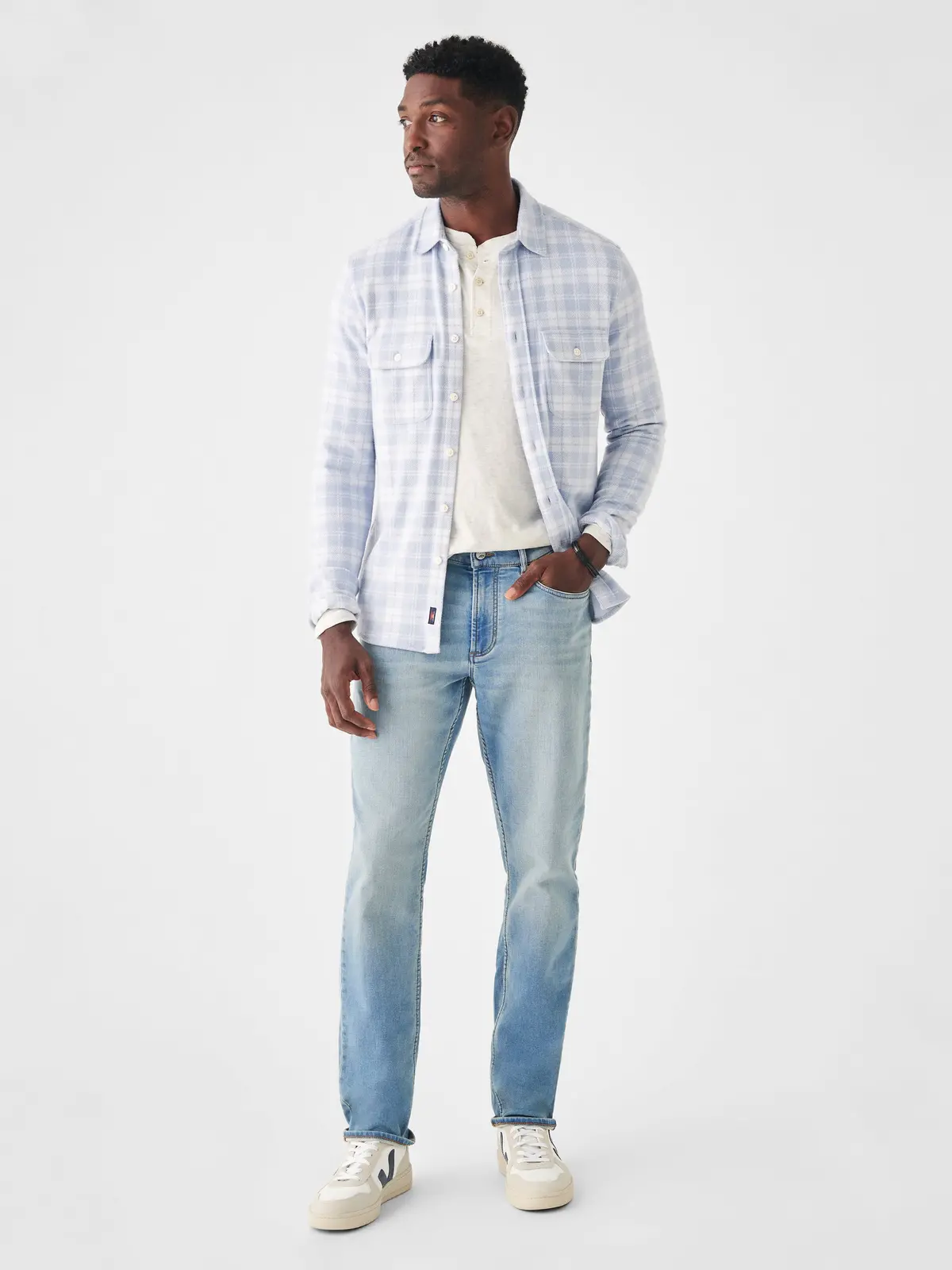 Faherty Stretch Terry Indigo 5-Pocket Pant In Eastern Shore Wash 1