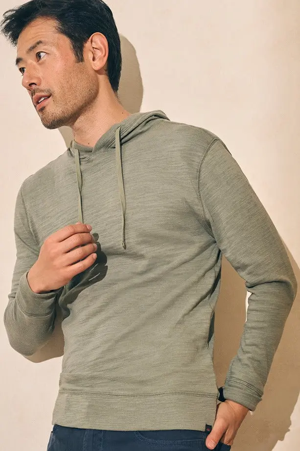 Faherty Sunwashed Slub Hoodie In Trail Olive 1