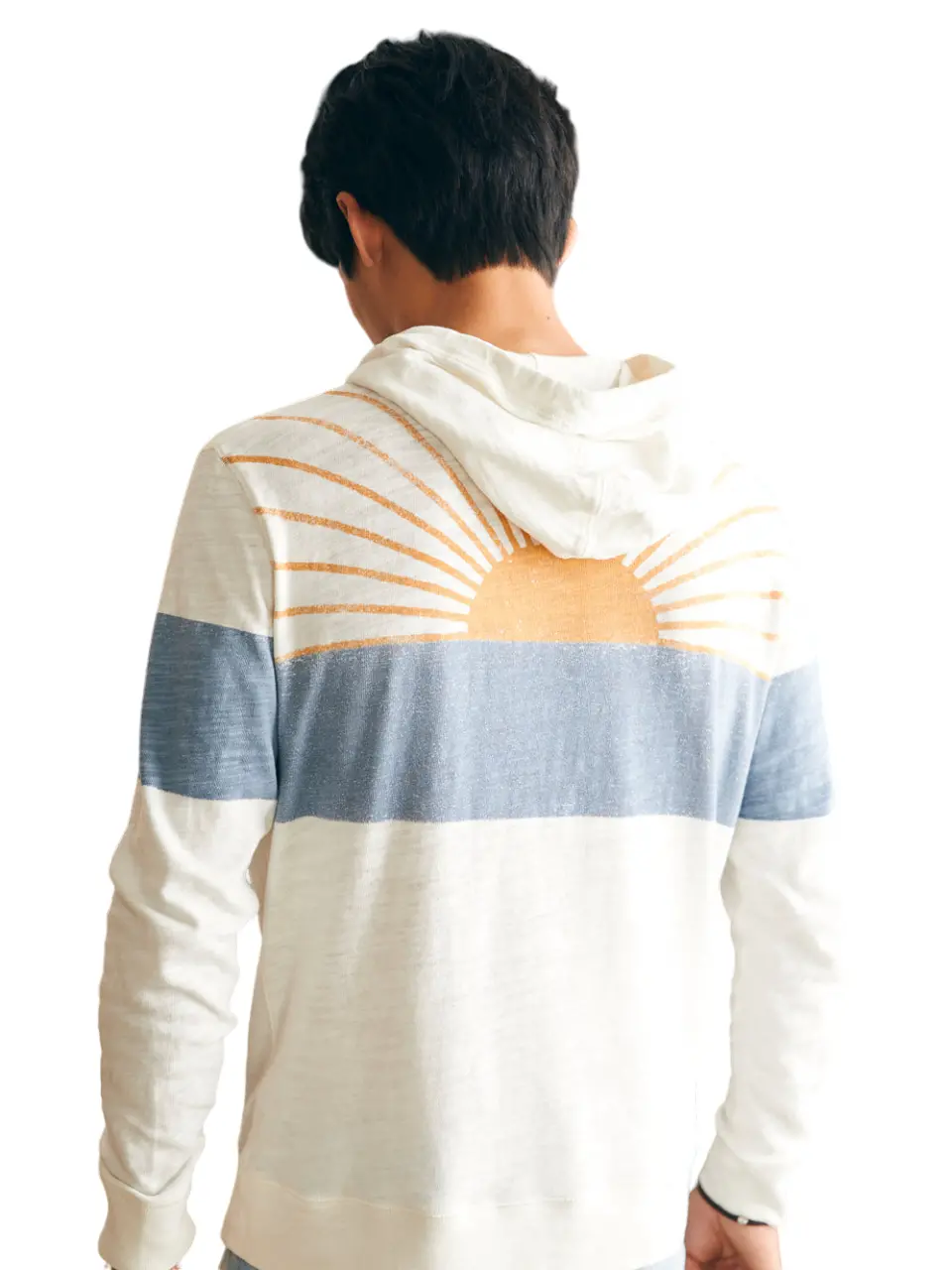 Faherty Sunwashed Sunray Slub Hoodie In Ocean Sunrise 1