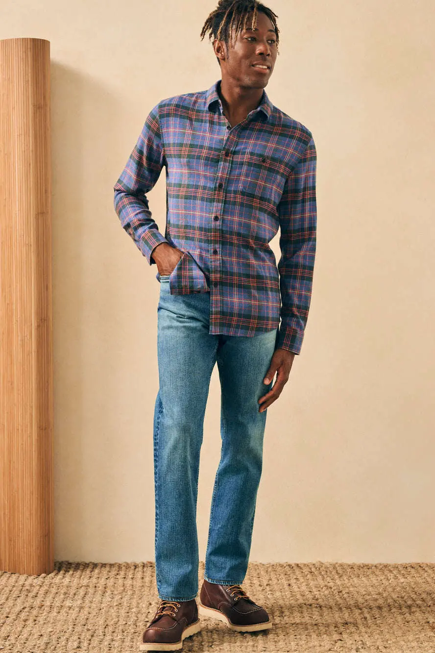 Faherty Super Brushed Flannel In Trestle Tree Plaid 1