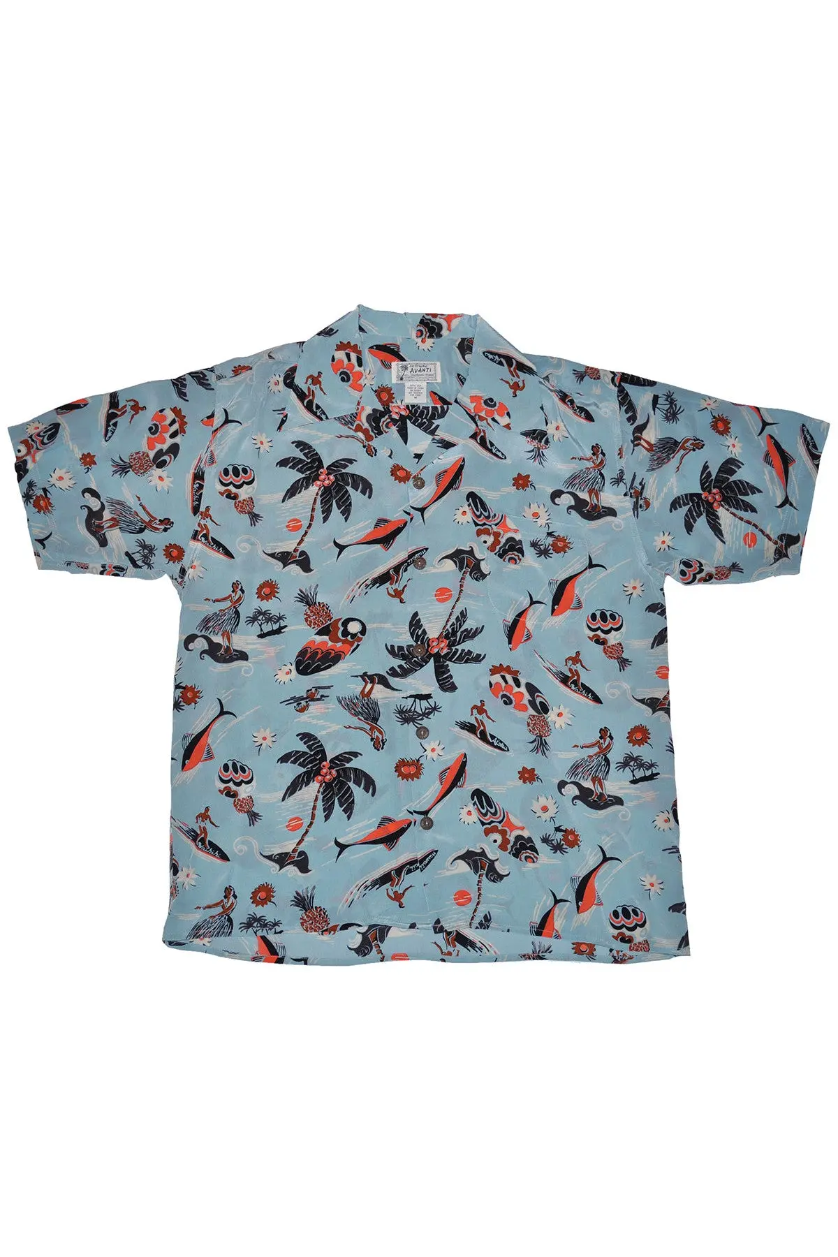 Avanti Fashion, Inc Surf N Hula Shirt In Blue 1