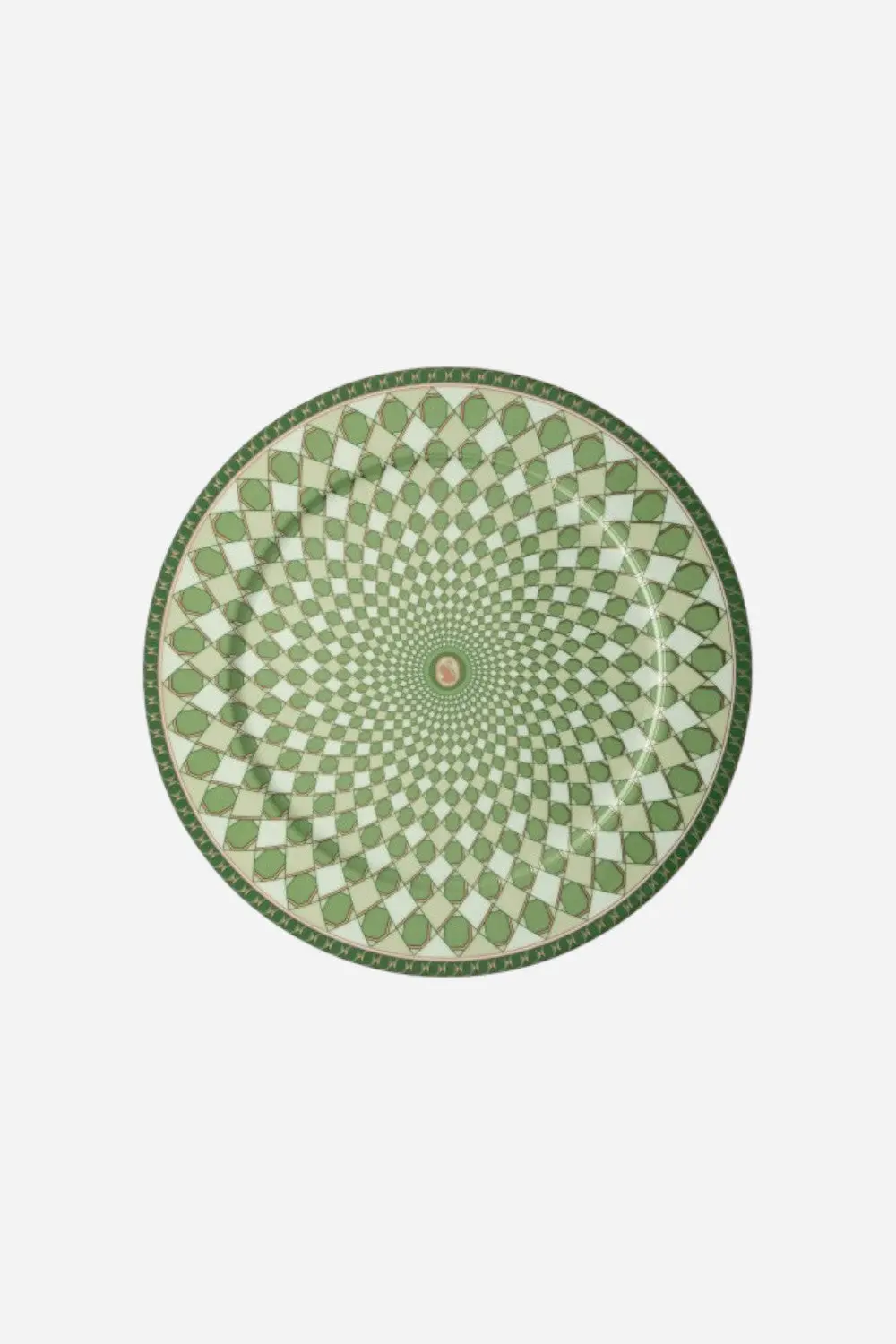 Rosenthal Swarovski Service Plate In Fern Green - 13" 1