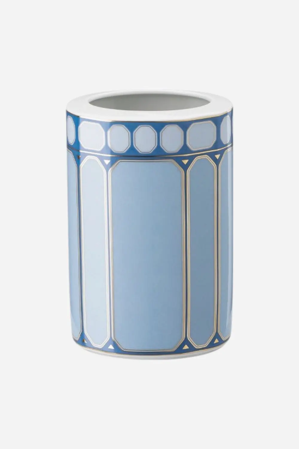 Rosenthal Swarovski Vase In Azure Blue - 6" 1