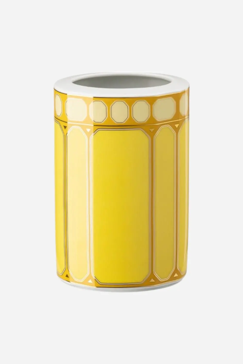 Rosenthal Swarovski Vase In Jonquil Yellow - 6" 1