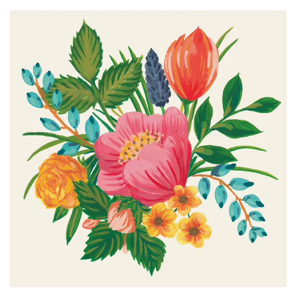 Sweet Garden Cocktail Napkins - Set Of 20 1