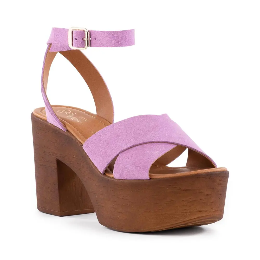 Seychelles Sweetener Sandal In Orchid Suede 2