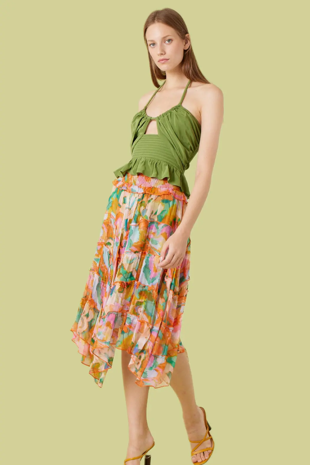 Gilner Farrar Sylvie Skirt In Splash Print 1