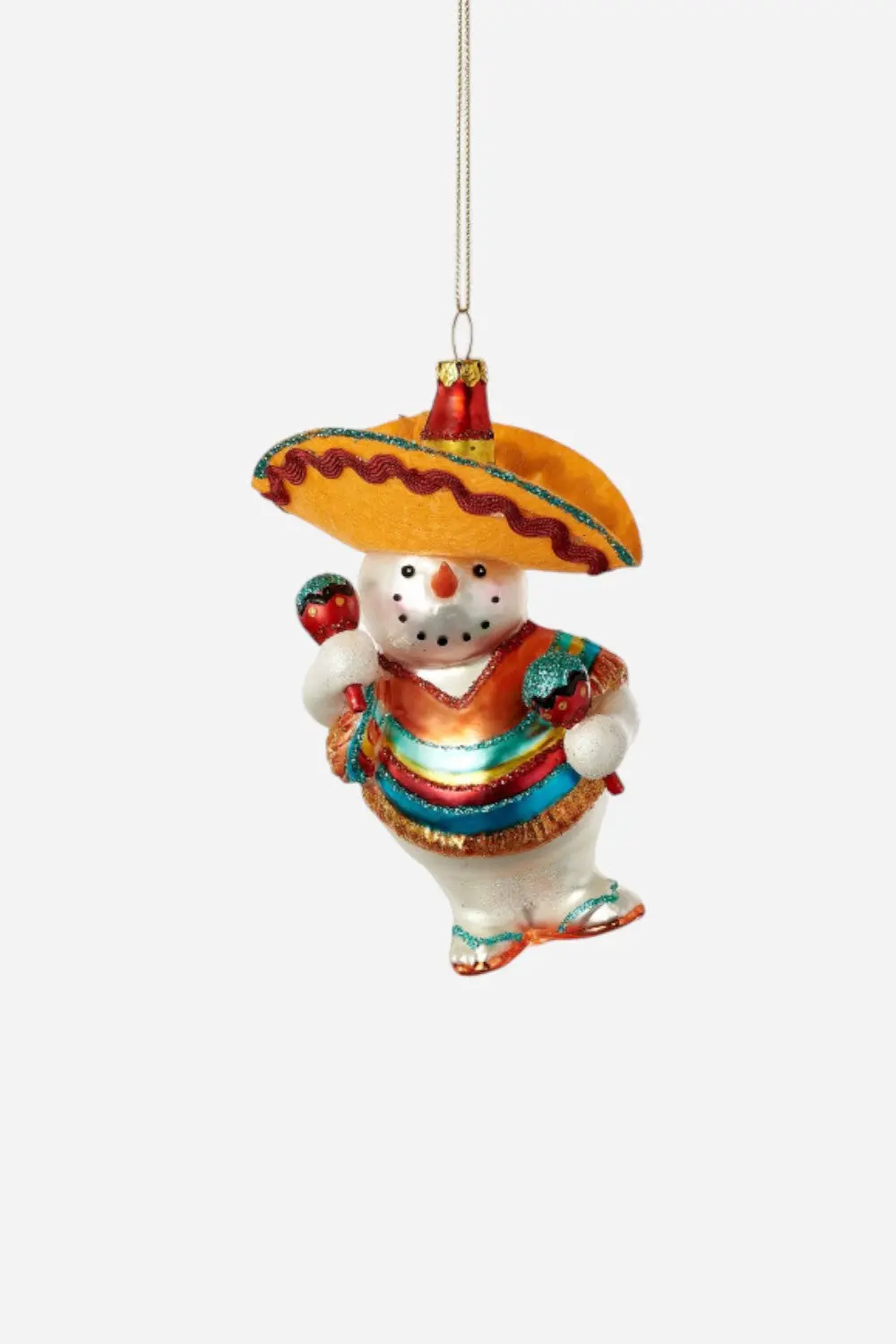 Mariachi Snowman Taco Hat Ornament 1
