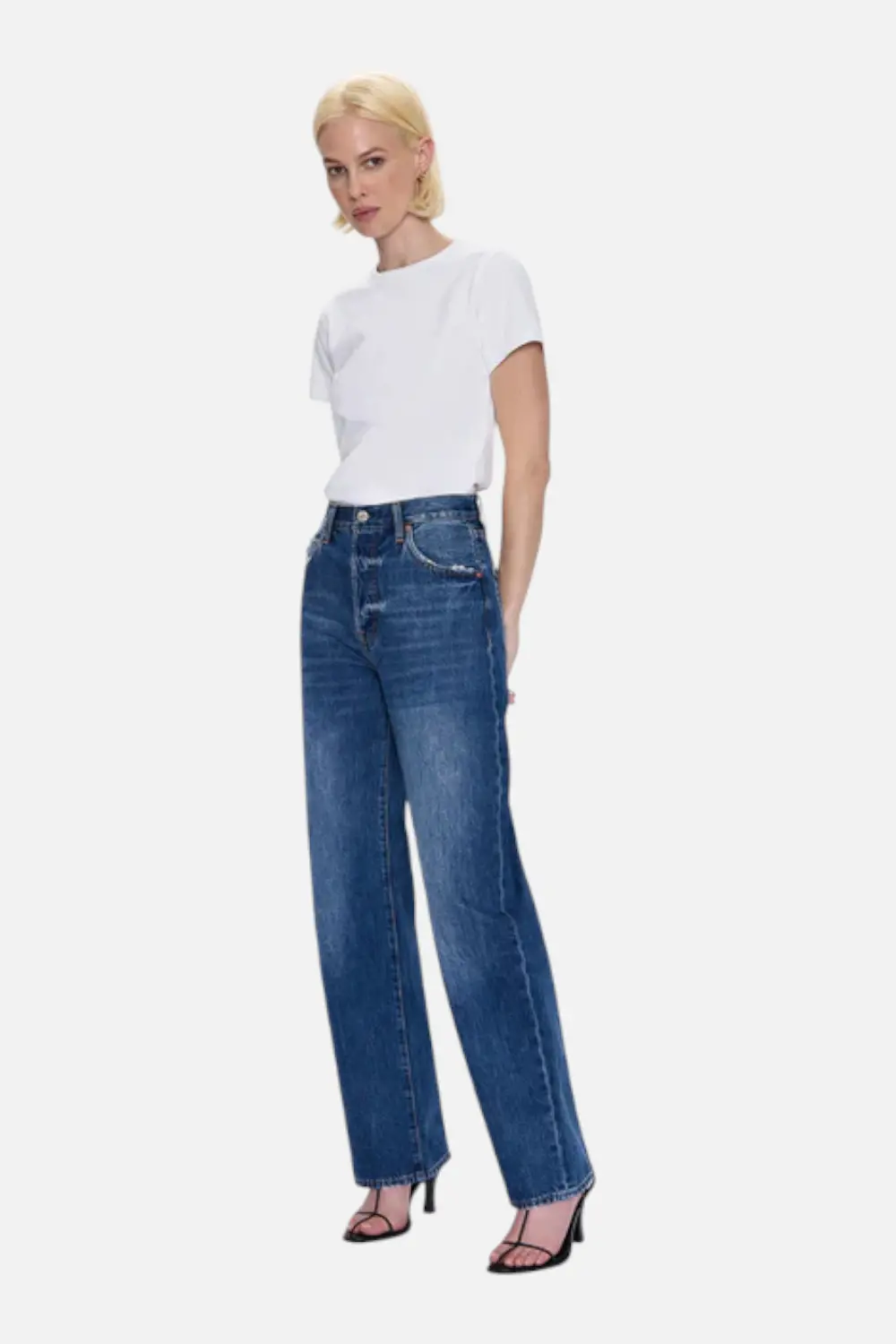 Pistola Women's Tate High Rise Bowed Wide Leg Jean In Fulton 2