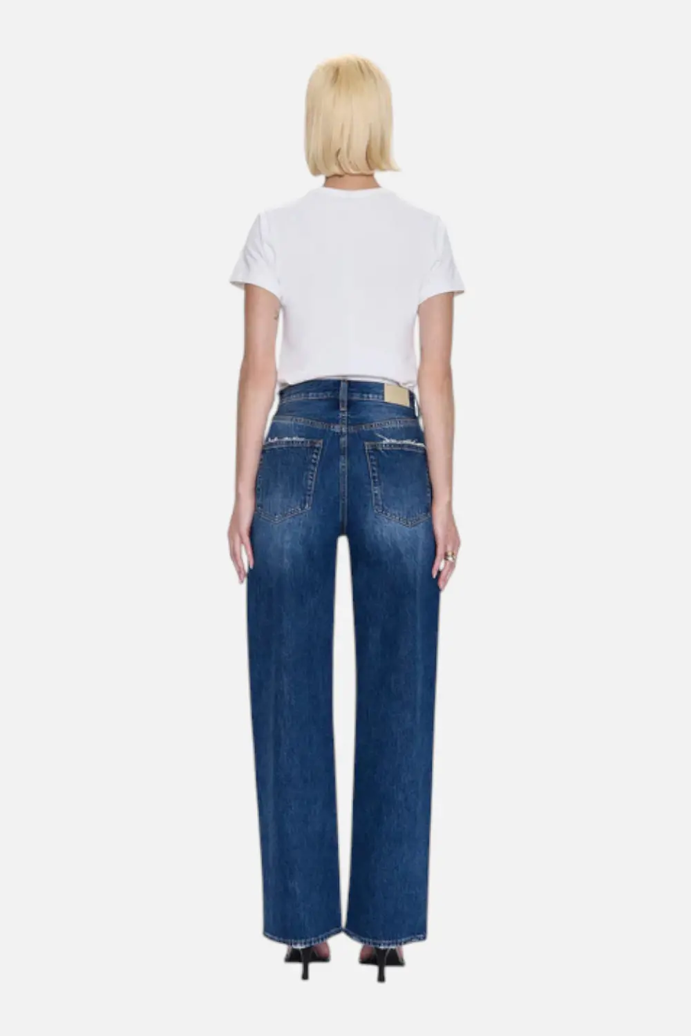 Pistola Women's Tate High Rise Bowed Wide Leg Jean In Fulton 3