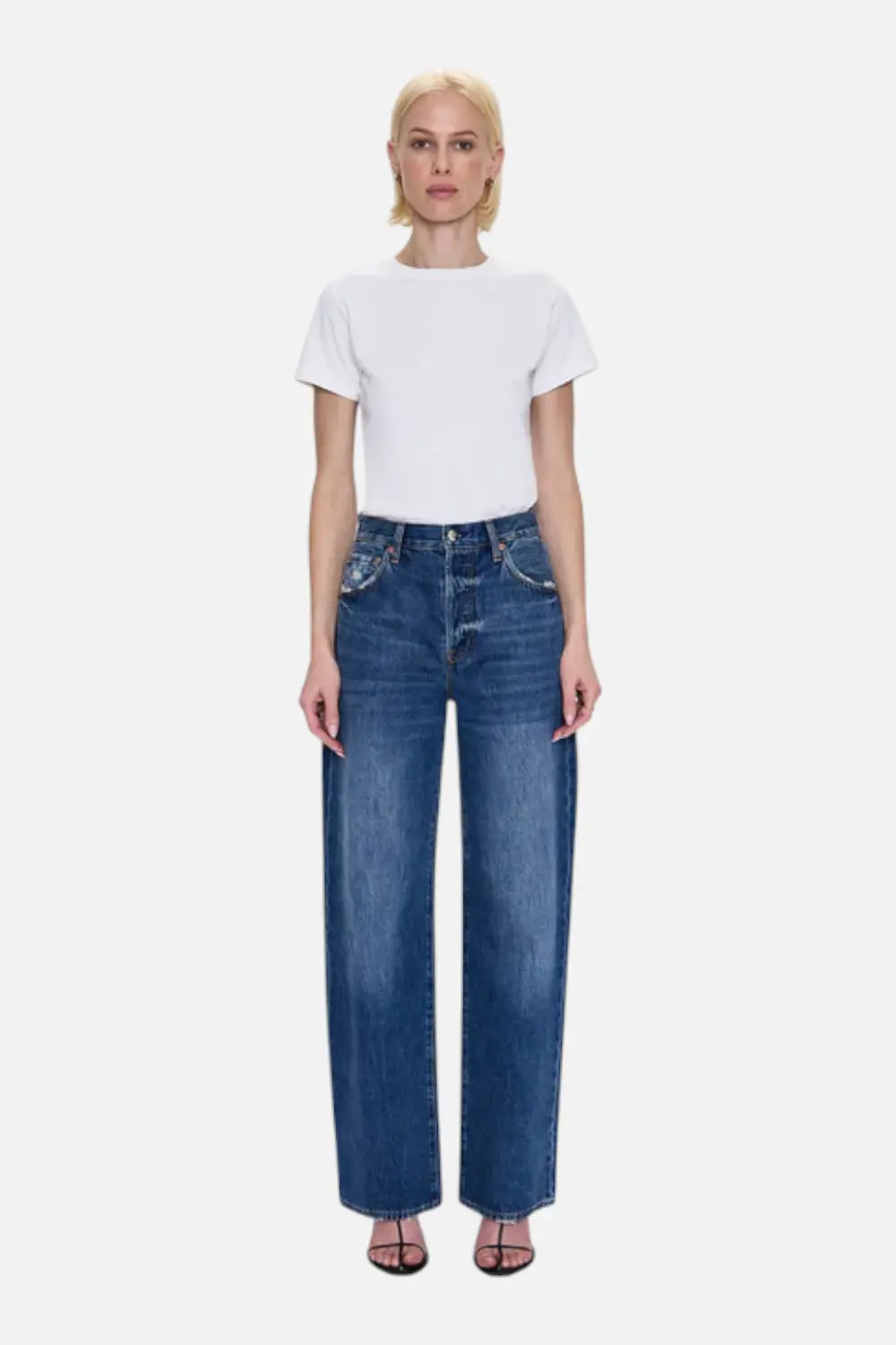 Pistola Women's Tate High Rise Bowed Wide Leg Jean In Fulton 1