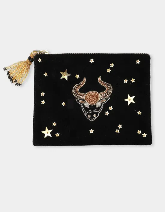 Olivia Dar Taurus Astrology Pouch Jewelry Bag In Small 1
