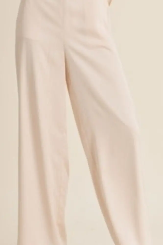 Sadie & Sage Taz Wide Leg Pants In Champagne 1
