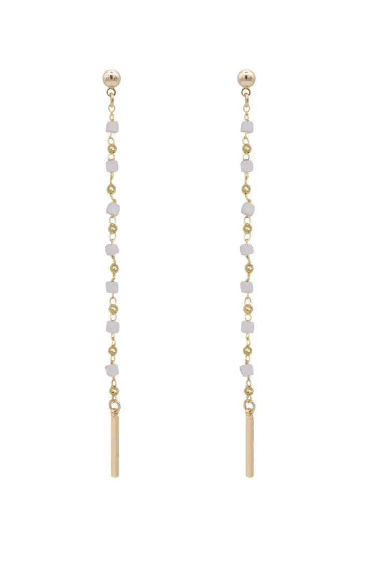 Farrah B Temptress Earrings In White Opal Gold 1