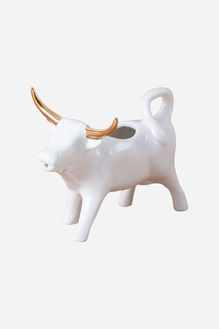 Longhorn Porcelain Creamer Container 1