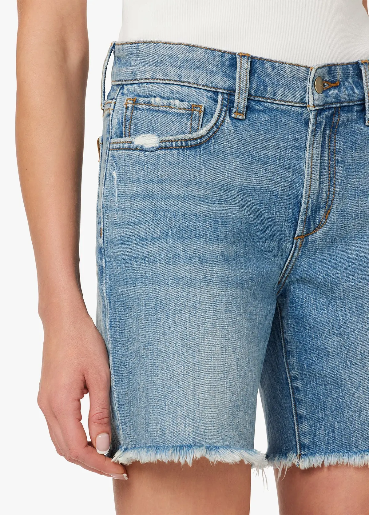 Joes Jeans The 7" Lara Bermuda Short Frayed Hem In So Proud 4