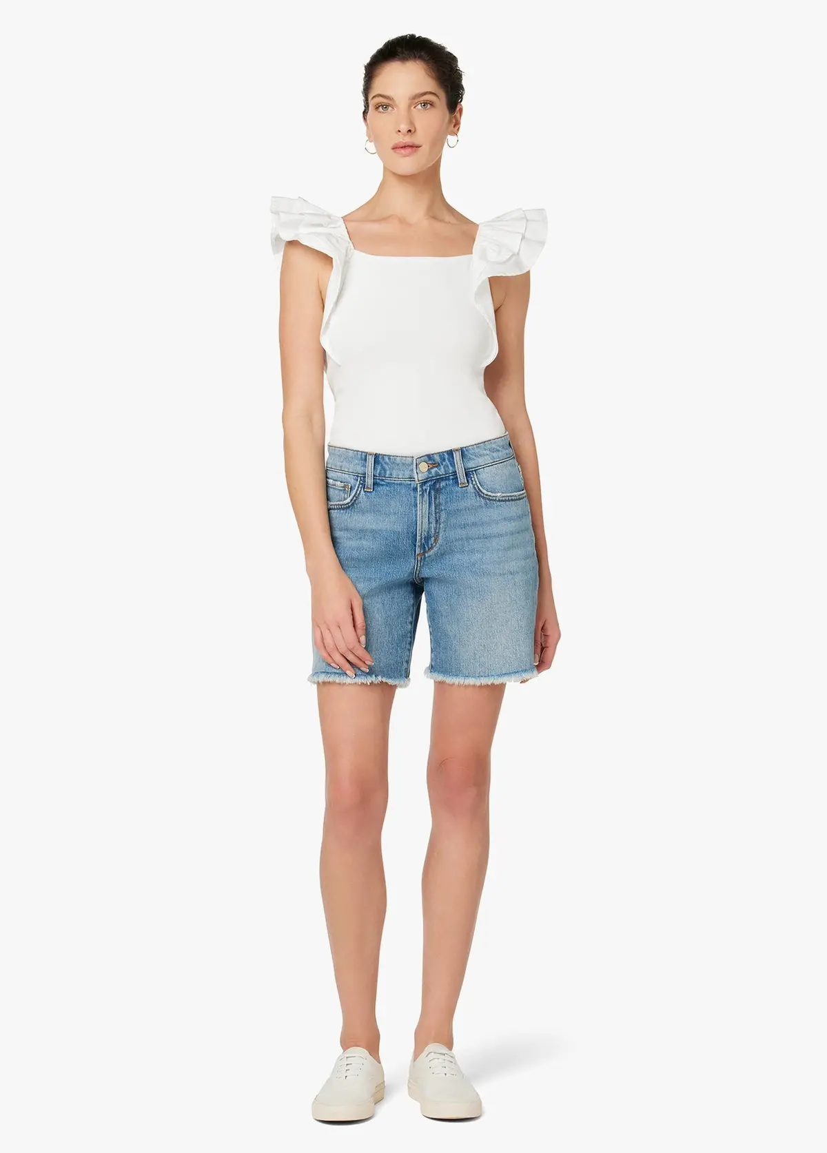 Joes Jeans The 7" Lara Bermuda Short Frayed Hem In So Proud 6