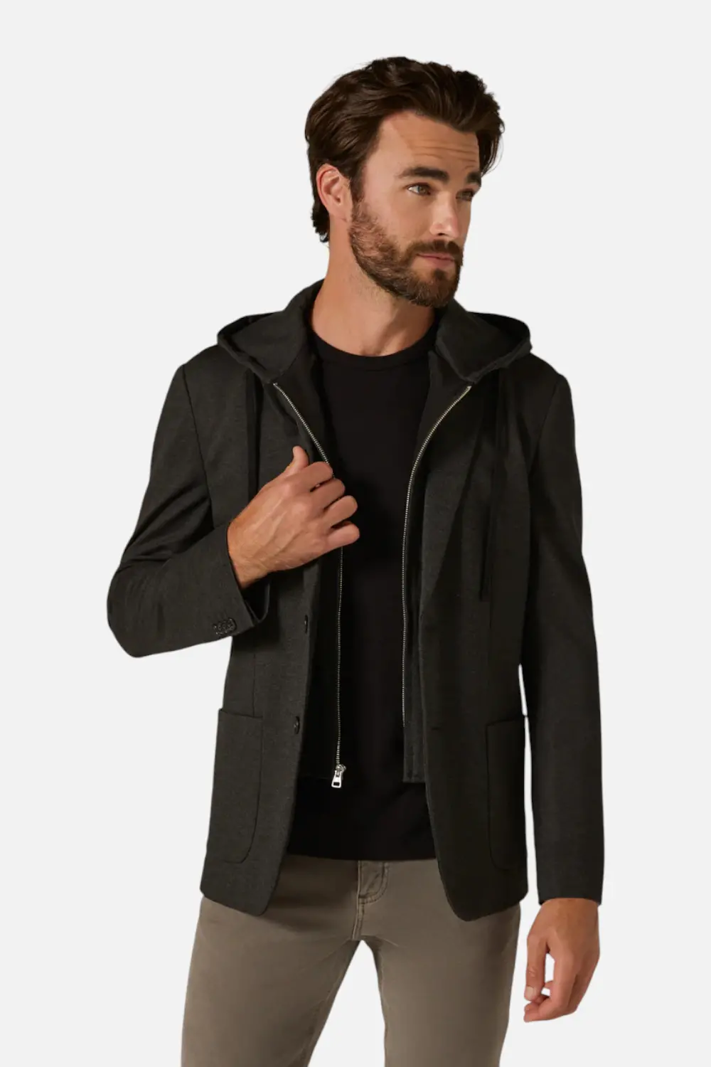 7 Diamonds Men's The District Blazer In Dark Charcoal 1