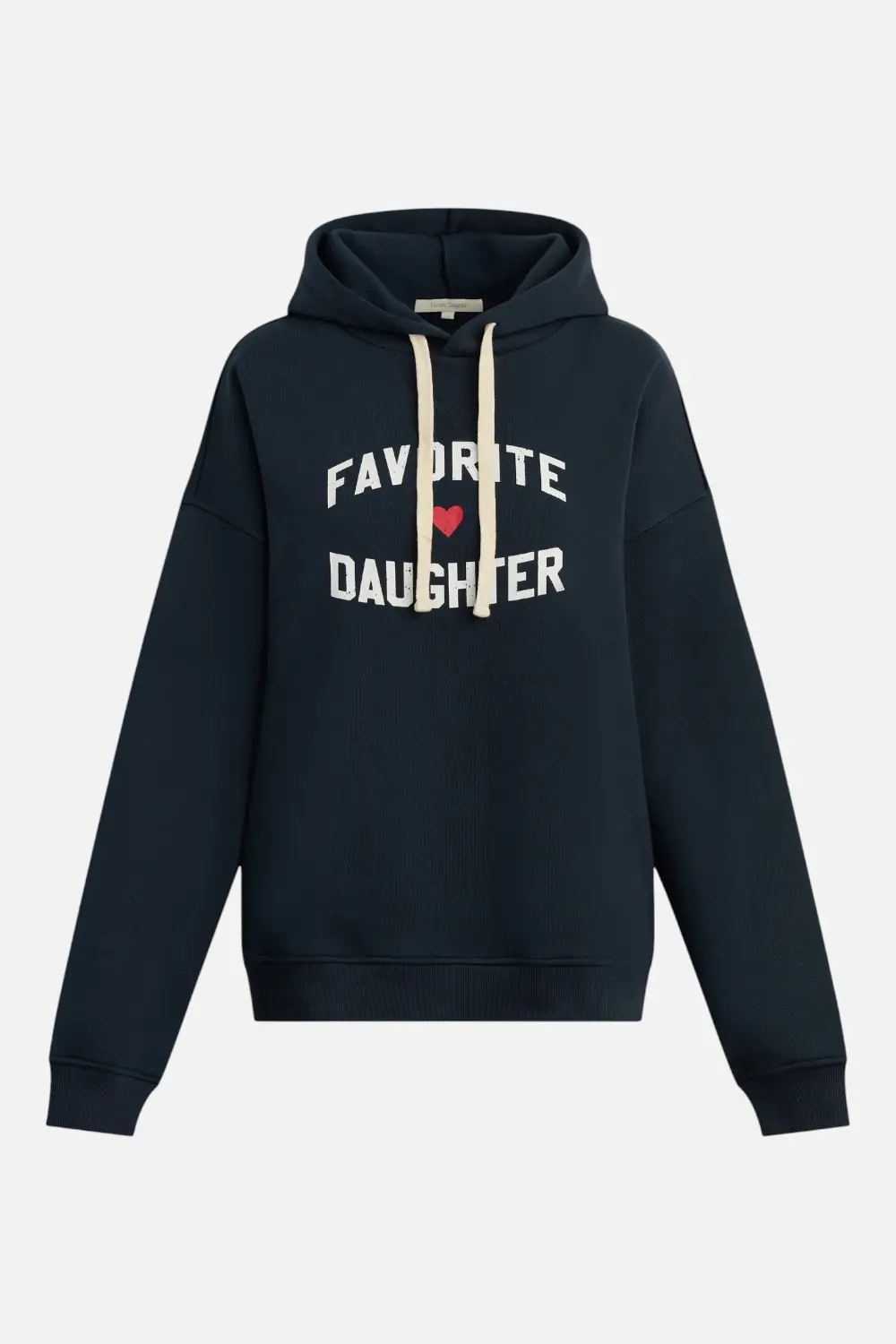 The Favorite Daughter Heart Hoodie In Navy And White 1
