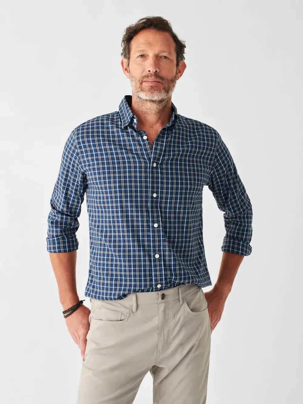 Faherty The Movement Shirt In Evening Peak Plaid 1