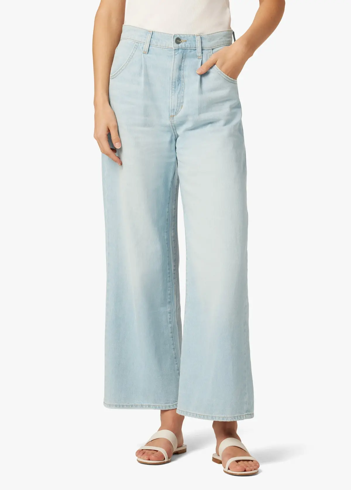 Joes Jeans The Pleated Wide Leg Ankle Weightless In Charming 1