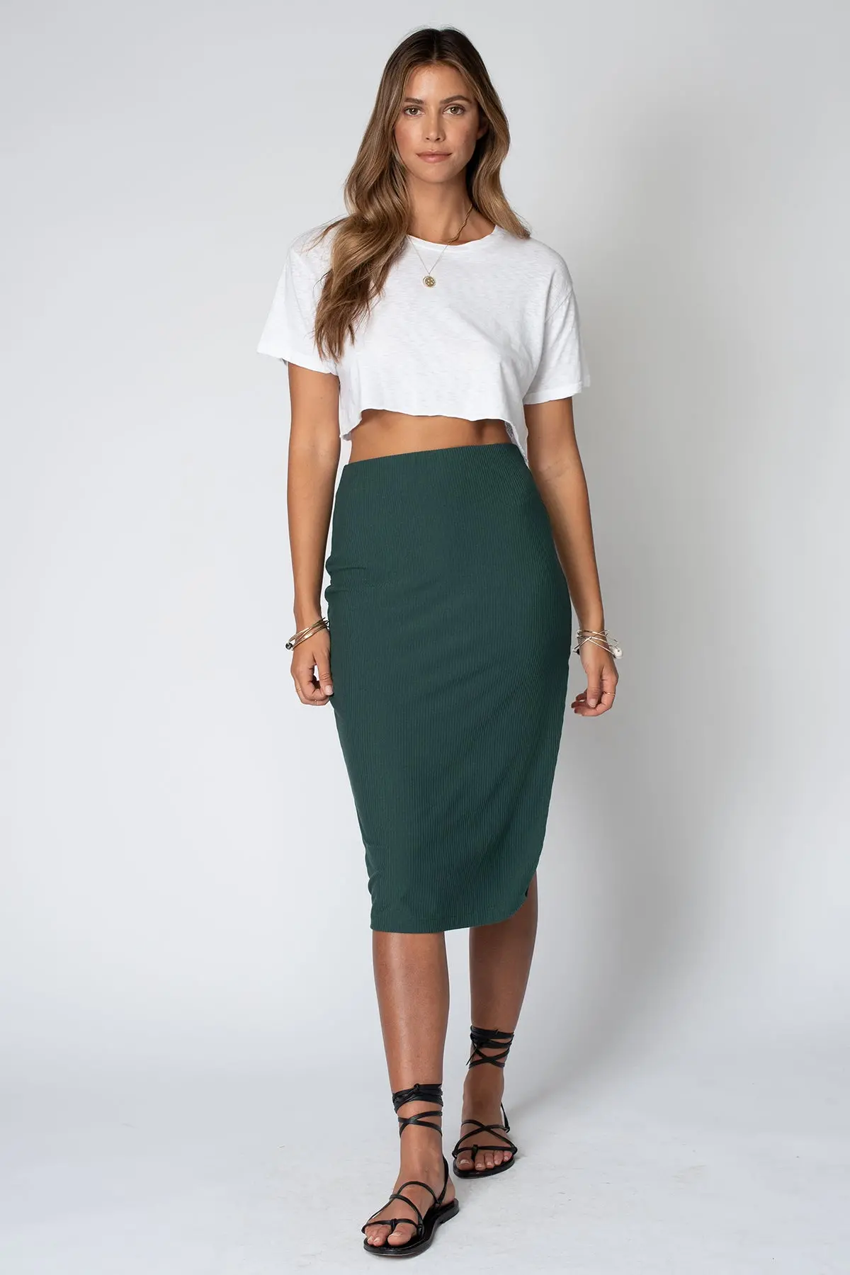 Stillwater The Rib Edit Skirt In Bali Jade 1