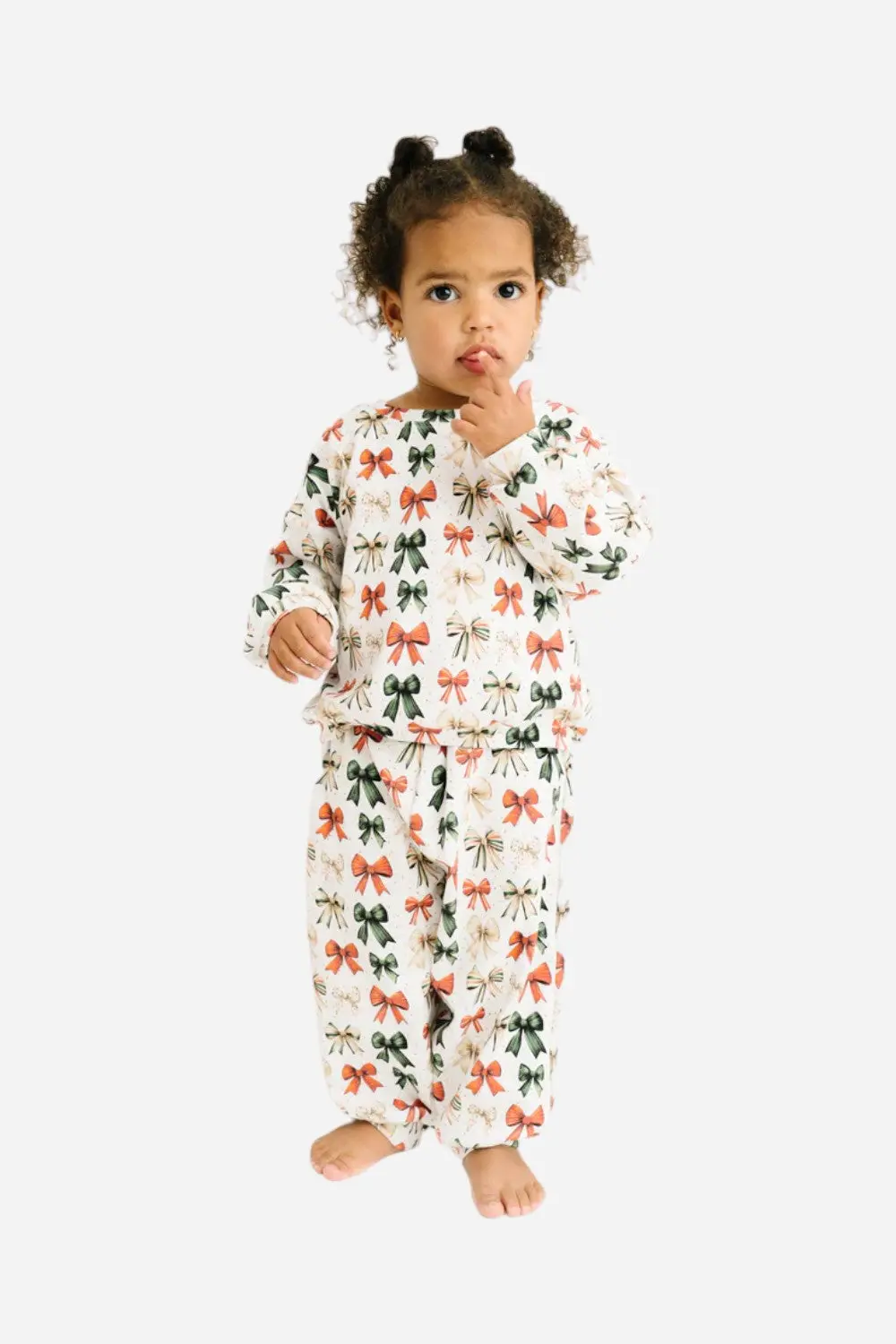 The Little One Shop Holiday Bows Sweatsuit 1