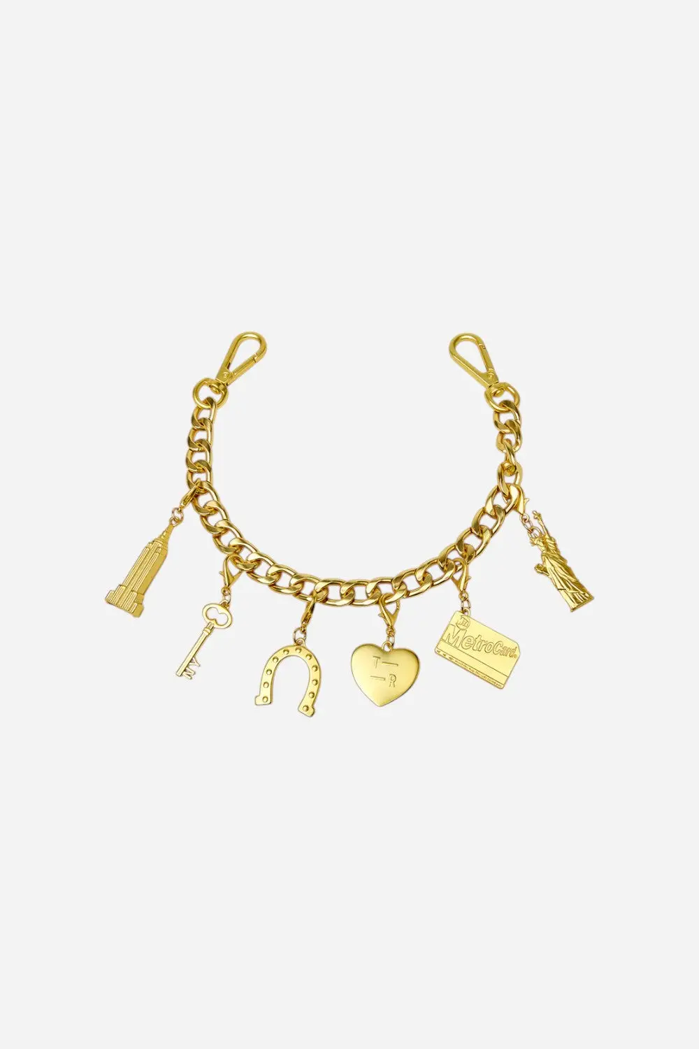 Think Royln Tr Loves Nyc Charm Chain In Gold 1