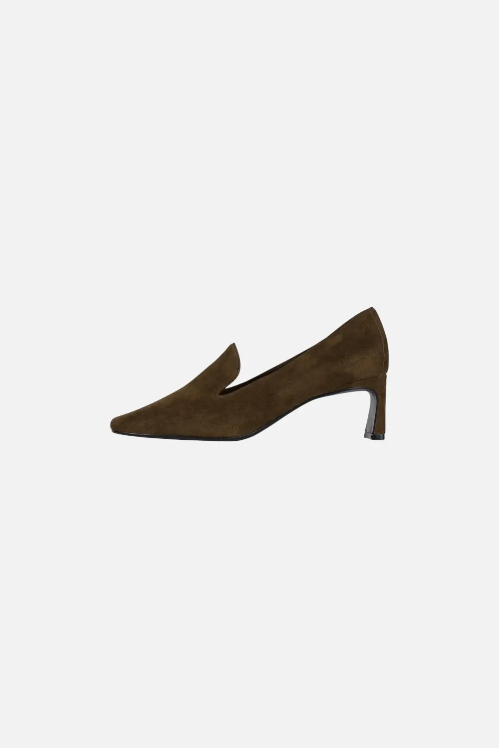 Jeffrey Campbell Women's Tidy Heeled Loafer In Espresso Suede 1