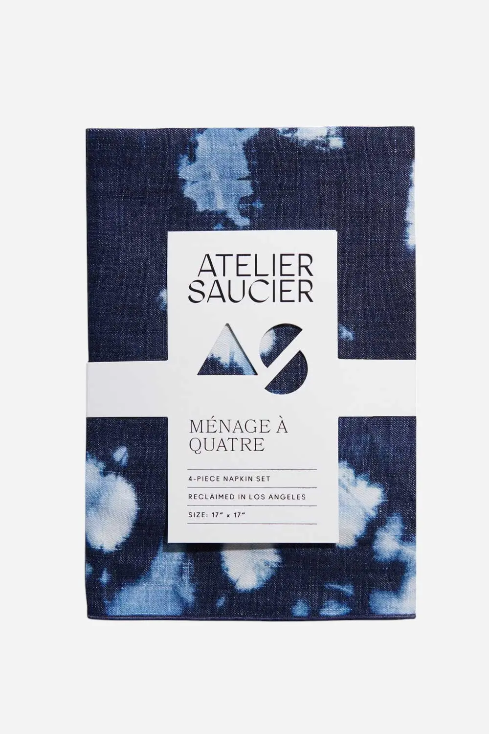 Tie-Dye Denim Linen Napkin, Set Of 4 1